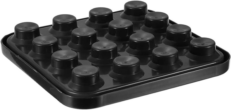ZYAMY Black Plastic Billiard Carrying Tray - Store 16 Balls - Full Set of Standard Size Billiard Balls - 2-1/4 inch Size - Image 3